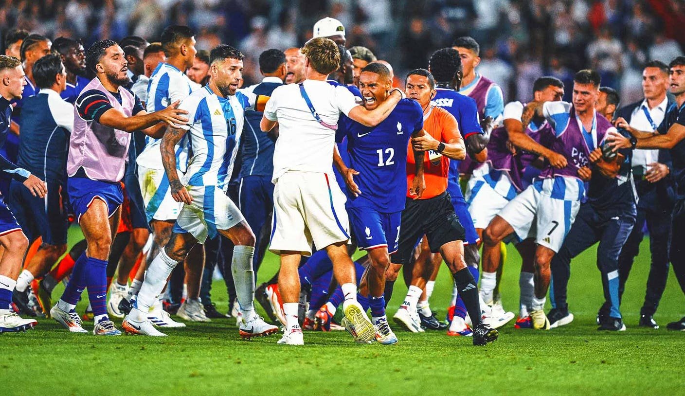 Fight breaks out after France beats Argentina to reach men's soccer semis at Olympics