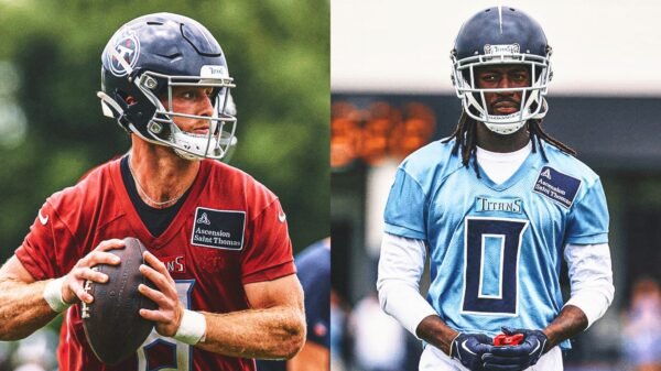 Titans QB Will Levis, new WR1 Calvin Ridley struggling to connect consistently