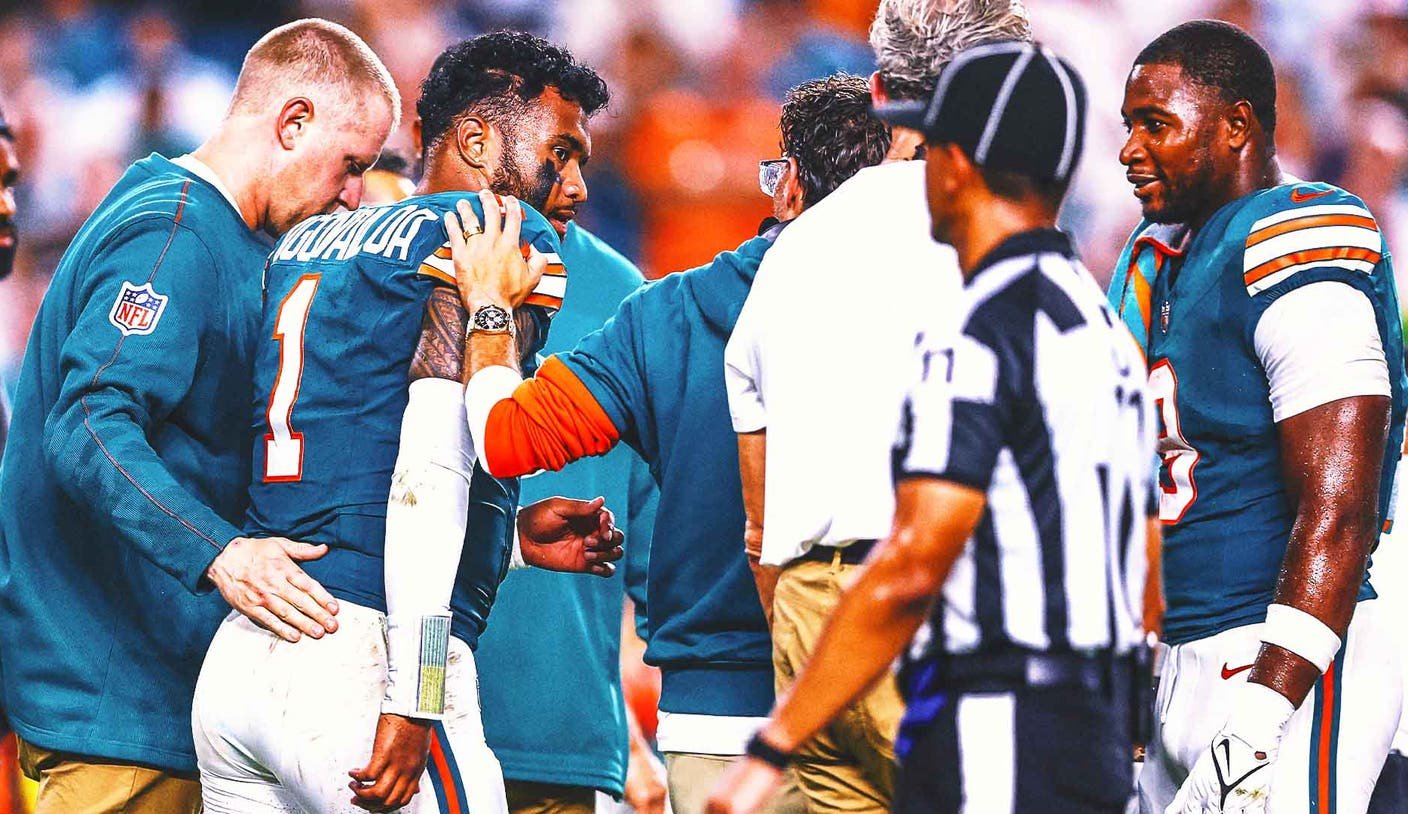 Tua Tagovailoa exits with concussion in Dolphins' loss to Bills