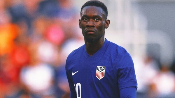 USMNT striker Folarin Balogun sidelined two months with shoulder injury