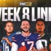 2024 NFL odds Week 8: Lines, spreads for all 16 games