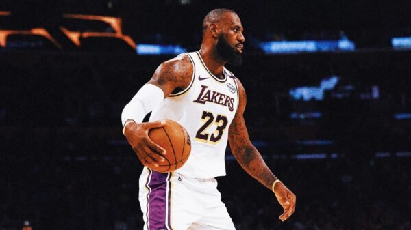 LeBron James has career-high fourth straight triple-double, Lakers beat Spurs 120-115 in NBA Cup