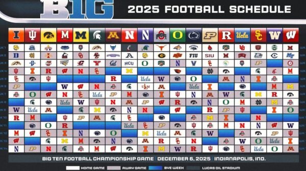 Big Ten Conference releases 2025 football schedule