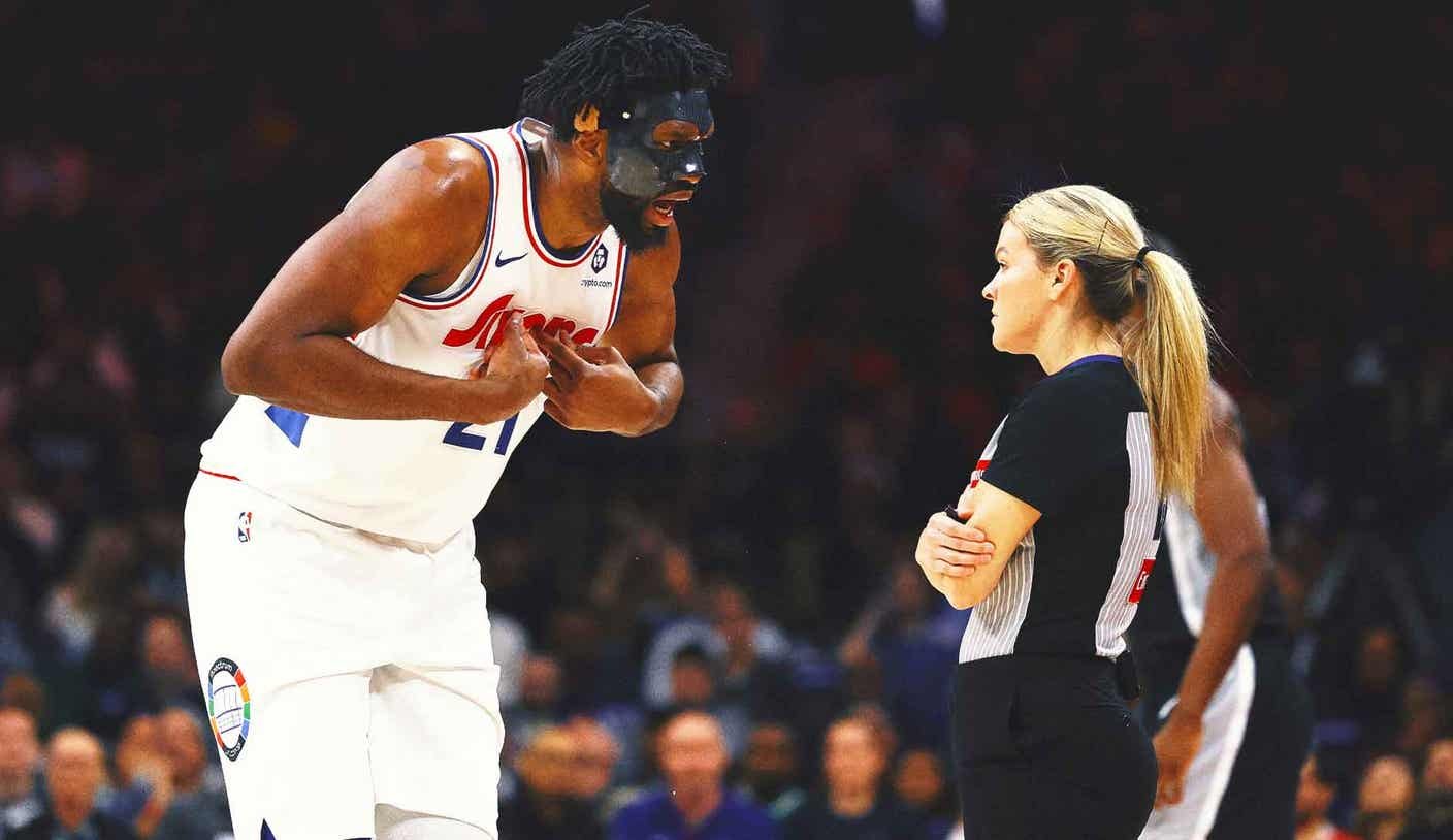 Joel Embiid ejected with 2 technicals in game vs. Victor Wembanyama and Spurs