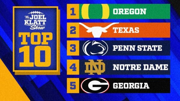 2024 college football rankings: Joel Klatt's top 10 teams after Week 14