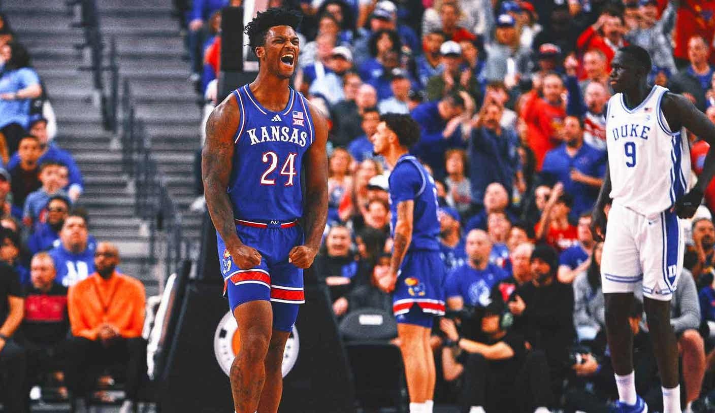 No. 1 Kansas holds off No. 11 Duke 75-72 in tense Vegas Showdown