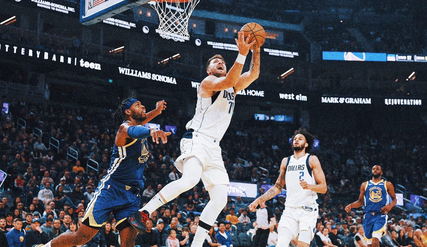 Luka Dončić has triple-double with season-best 45 points in Mavs' 143-133 win over Warriors