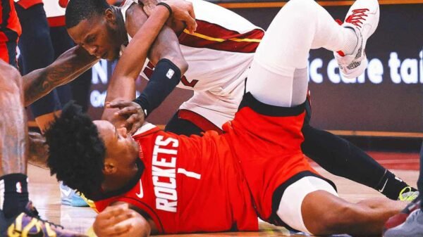 Amen Thompson, Terry Rozier suspended for roles in Rockets-Heat brawl