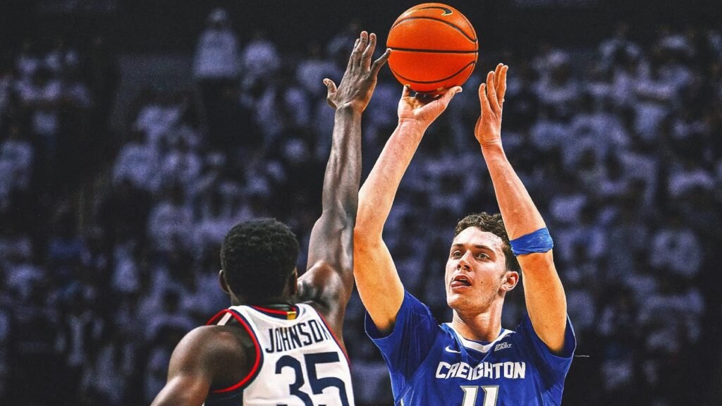 Ryan Kalkbrenner, Jamiya Neal lead Creighton in 68-63 win over No. 14 UConn