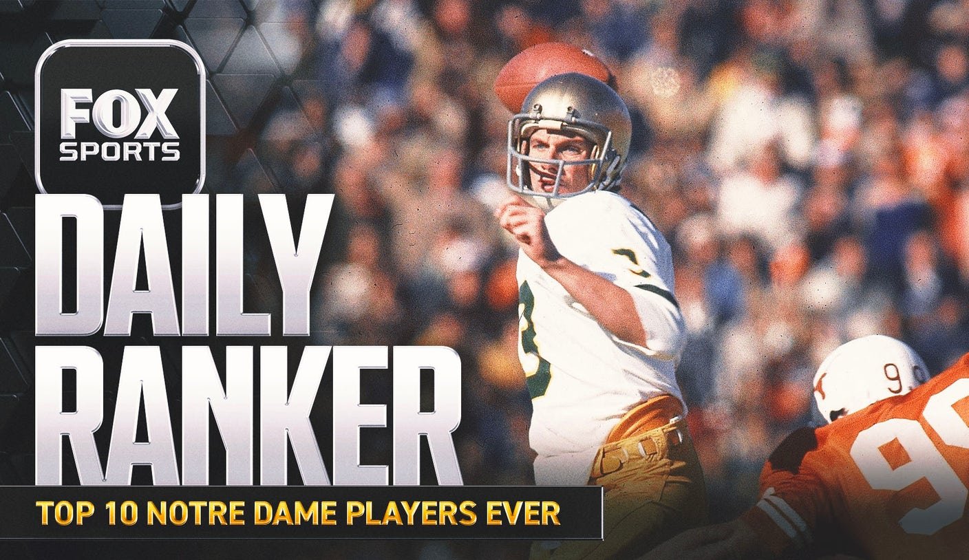 Who are the top 10 Notre Dame players of all time?