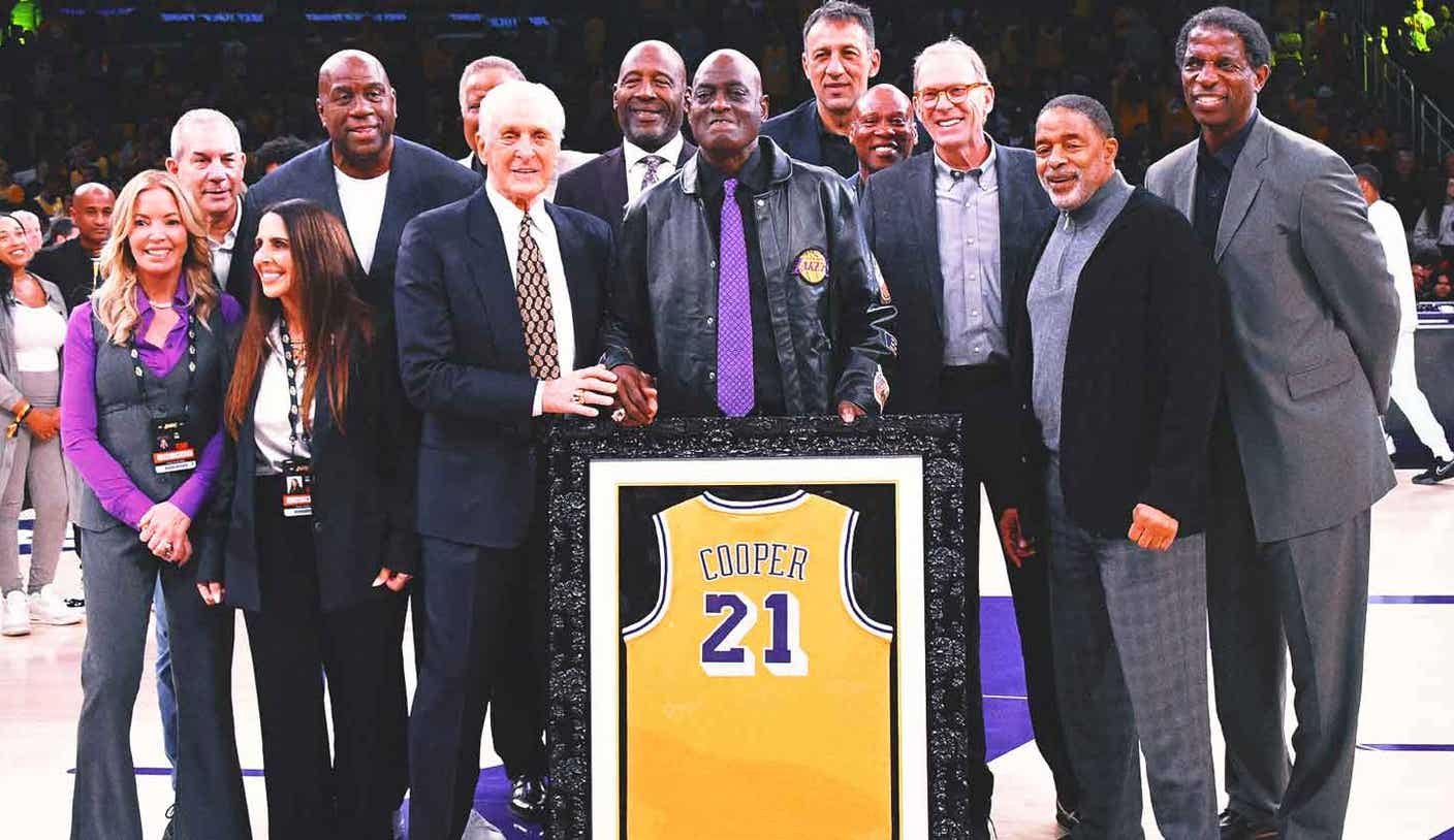 Lakers retire Michael Cooper's No. 21 jersey on an emotional night