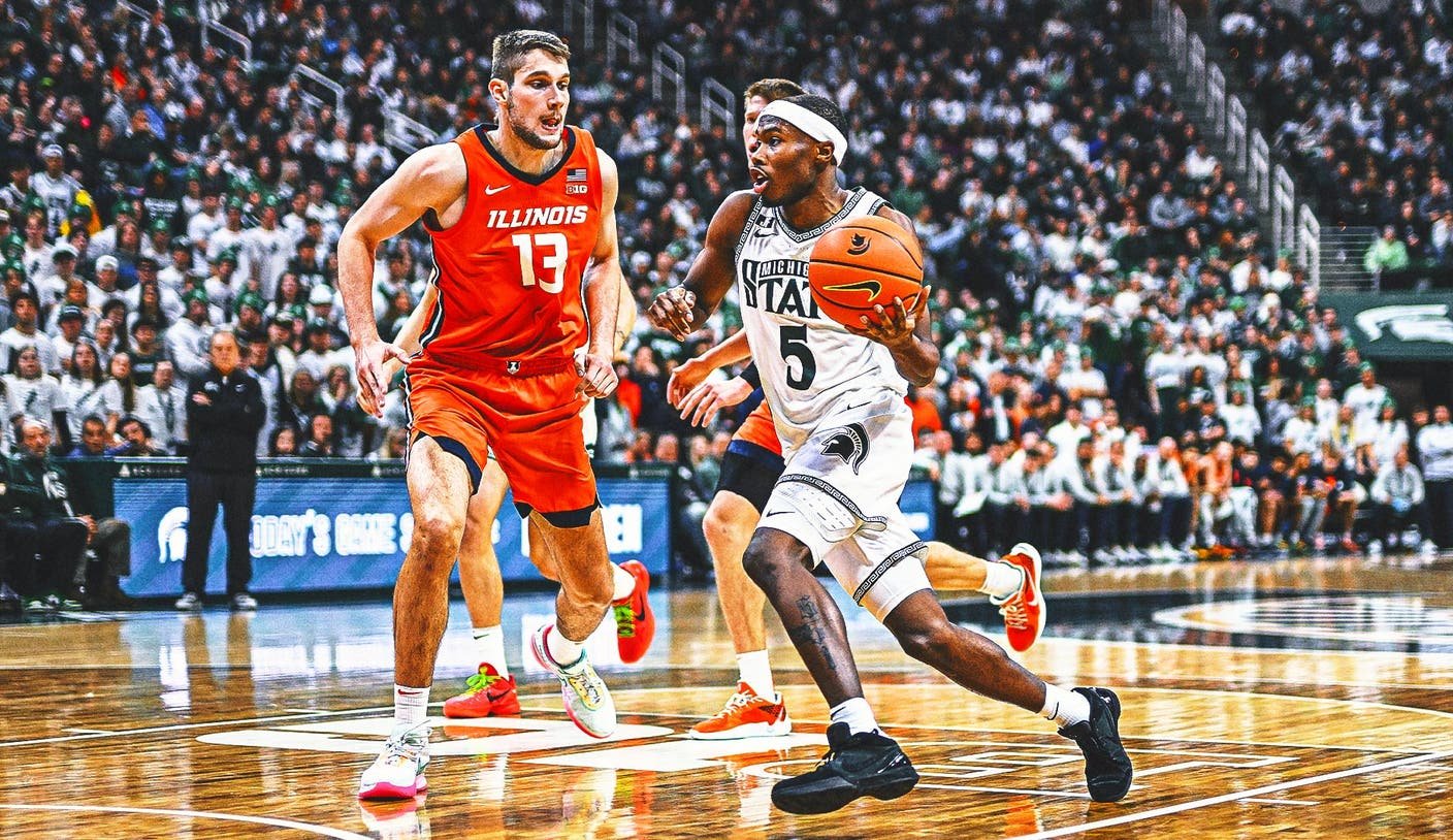 No. 12 Michigan State rallies and holds on to beat No. 19 Illinois, 80-78