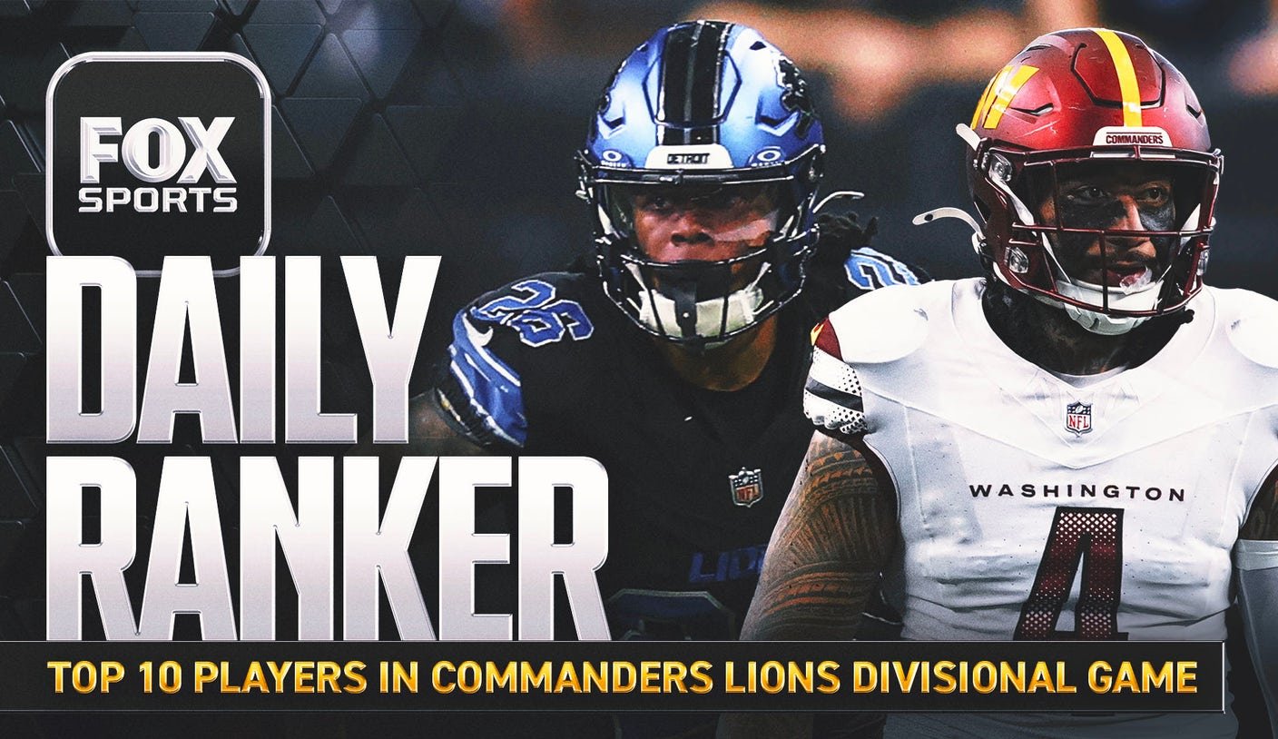 Who are the 10 best players in the Commanders-Lions divisional round matchup?