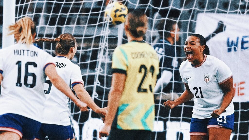 USWNT secures spot in SheBelieves Cup final with 2-1 win over Australia