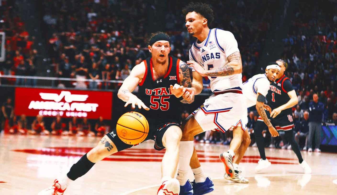 Utah's Gabe Madsen sets program 3-point record in 74-67 win over reeling Kansas