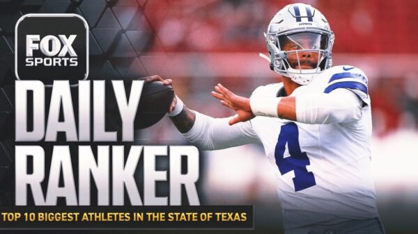 Who are the 10 biggest athletes in Texas?