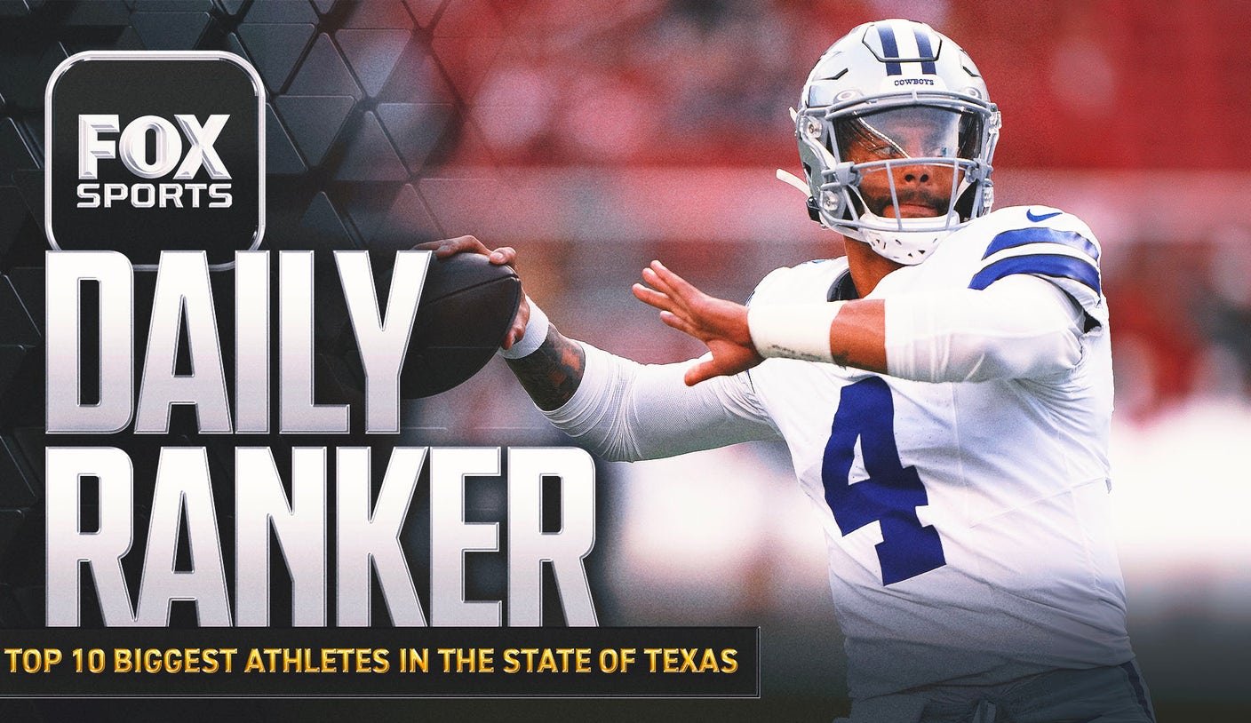 Who are the 10 biggest athletes in Texas?